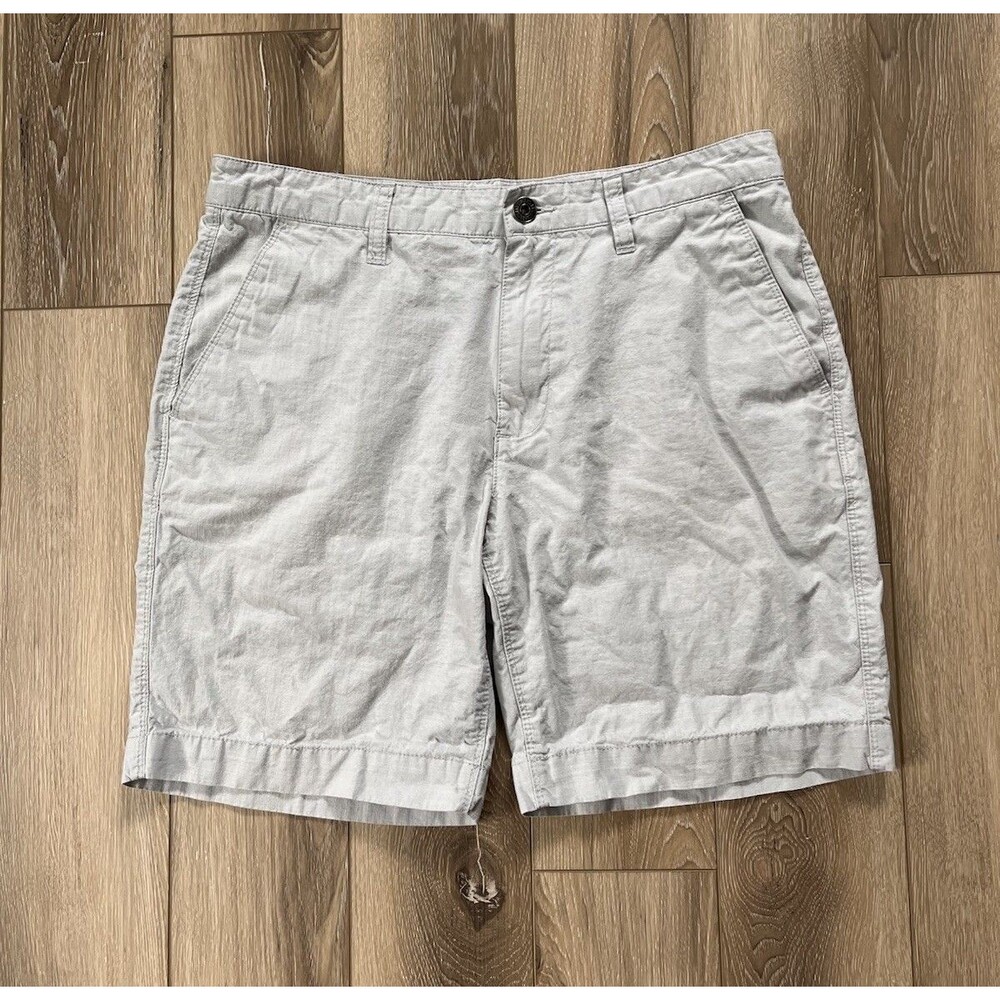 INC International Concepts Light Gray Chino Shorts Mens Sz 31” 100% Cotton
